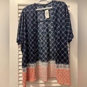 NWT Torrid Plus Size Short Sleeved Printed Cardigan Top
